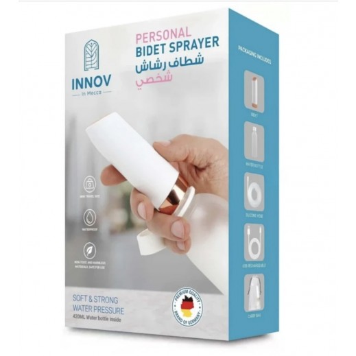 Innov Rechargeable Travel Bidet Sprayer - delivered by Taw9eel Fast