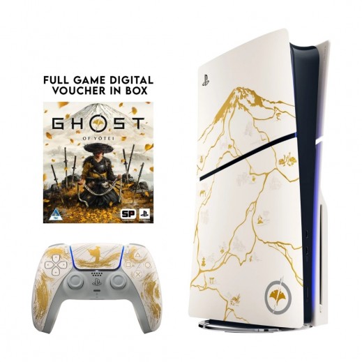 Sony PlayStation 5 Slim Console Disk Ghost Of Yotei Limited Edition Bundle - delivered by Taw9eel Fast