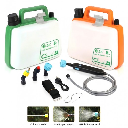 DLC Rechargeable Spray Pump and Shataf with 8L Foldable Water Tank