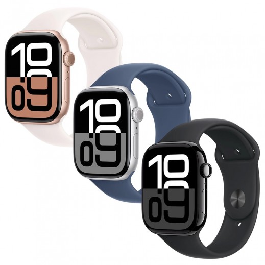 Apple Watch Series 10 GPS 46mm Aluminum Case with Sport Band - S/M