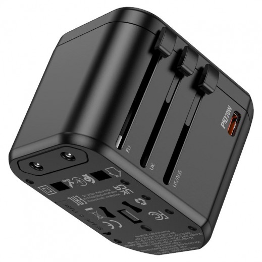 Hoco Universal Travel Charging Adapter with Type-C Port