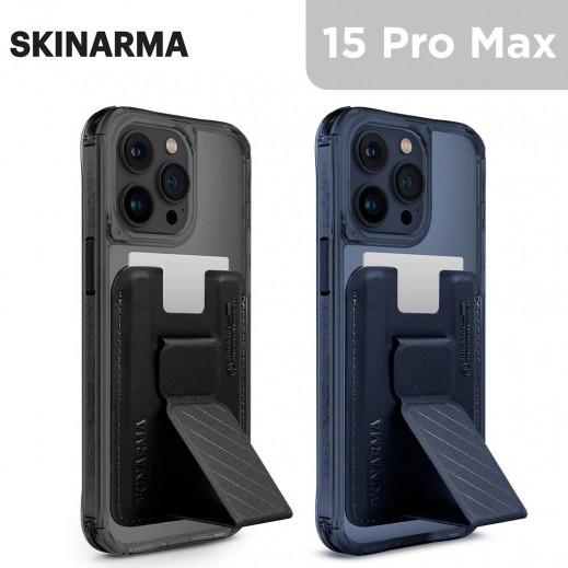 Skinarma Saido Mag Charge Case + Kado Mag Cardholder for Iphone 15 Pro Max