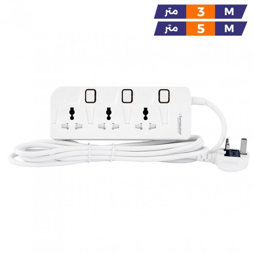 Terminator Universal 3 Way Power Extension Socket 