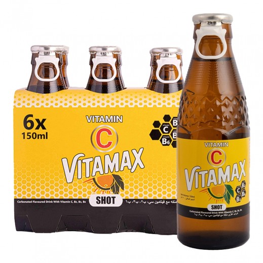 Vitamax Carbonated Flavoured Drink With Vitamin C 6 x 150 ml