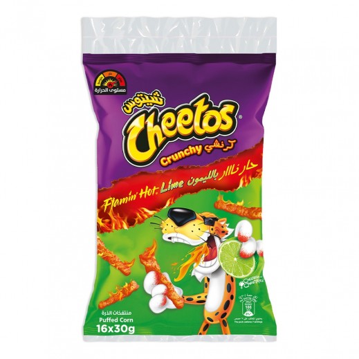 Cheetos Crunchy Flamin Hot Lime 16 x 30 g