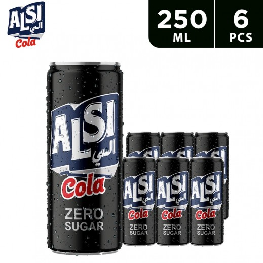 Alsi Cola Zero Soft Drink 6 X 250 ml - delivered by Taw9eel Fast