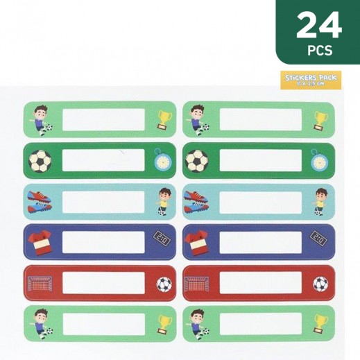 Boy Name Labels Large - 24 Pieces