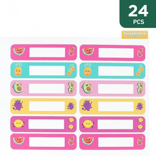 Girl Name Labels Large - 24 Pieces