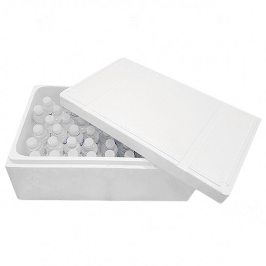Kuwait Polymer Rectangle Styrofoam Ice Box 58.2 x 36.6 x 24.5 cm - delivered by Taw9eel Fast
