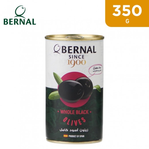 Bernal Gluten Free Whole Black Olives Tin 350 g - delivered by Taw9eel Fast