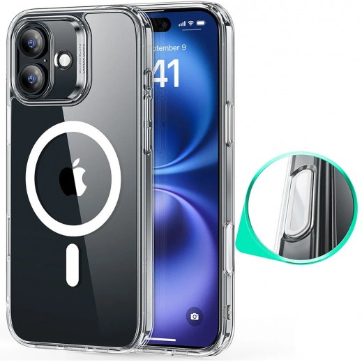 ESR HaloLock Classic Hybrid Case For iPhone 16 - Clear - delivered by Taw9eel Fast