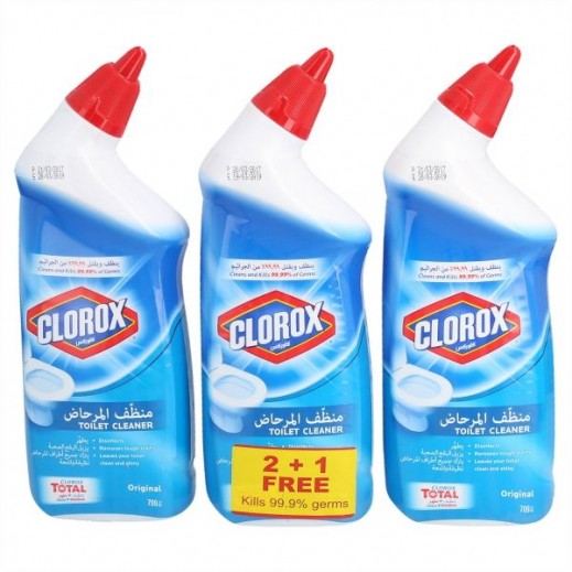 Clorox Toilet Cleaner Original 709 ml ( 2 + 1 Free) - delivered by Taw9eel Fast