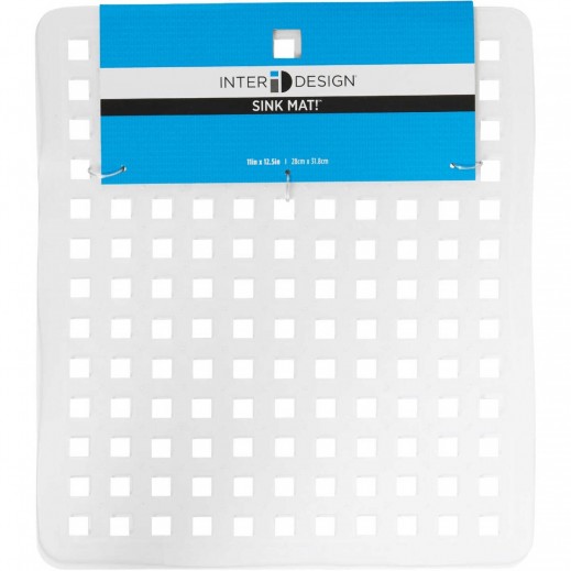 iDesign Euro Sink Mat Clear - 11 × 2.5 Inches - delivered by Taw9eel within 1 working day 