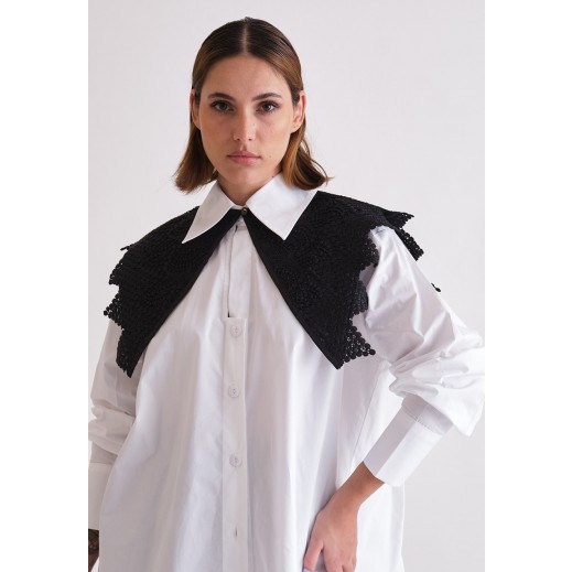 Black Embroidered Collar - delivered by Thouqi within 2 working days