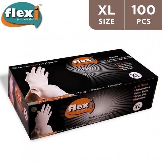 Flexi Vinyl Powder  Free Gloves XL- 100 Pieces