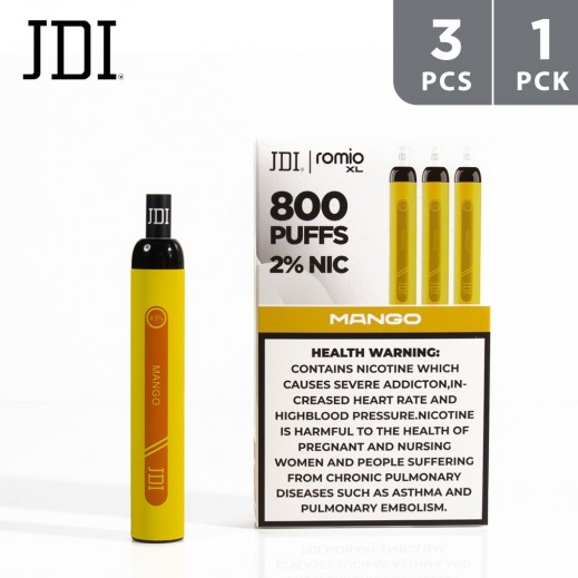 JDI Romio XL 2% Nicotine Mango Vape 800 Puffs - delivered by Taw9eel Fast