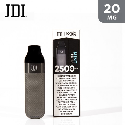 JDI Romio March 2% Nicotine 20 mg Vape Mint - 2500 Puffs