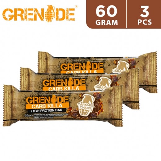 Buy Grenade High Protein Bar 23P Caramel Chaos 3 x 60 g توصيل