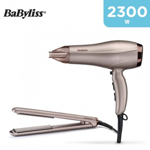 Babyliss Set  2300W Hair Dryer + 235°C Hair Straightener 