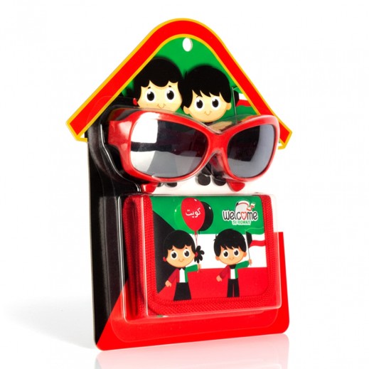 National Day Sunglasses + Wallet 3 Pieces - delivered by Taw9eel Fast