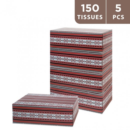 Taw9eel Essentials Facial Tissues Deewania 150 x 2 Ply - 5 Pieces - delivered by Taw9eel Fast