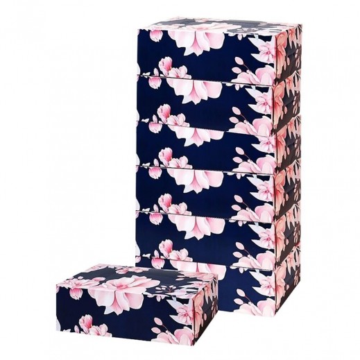 2 Ply Flower Design Facial Tissues 7 x 150 Sheets By Taw9eel Essentials - delivered by Taw9eel Fast