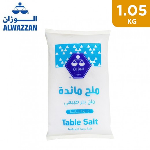 Al Wazzan Edible Salt 1.050 kg - delivered by Taw9eel Fast
