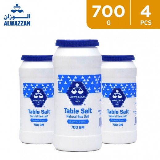 Al Wazzan Salt 4 x 700 g - delivered by Taw9eel Fast