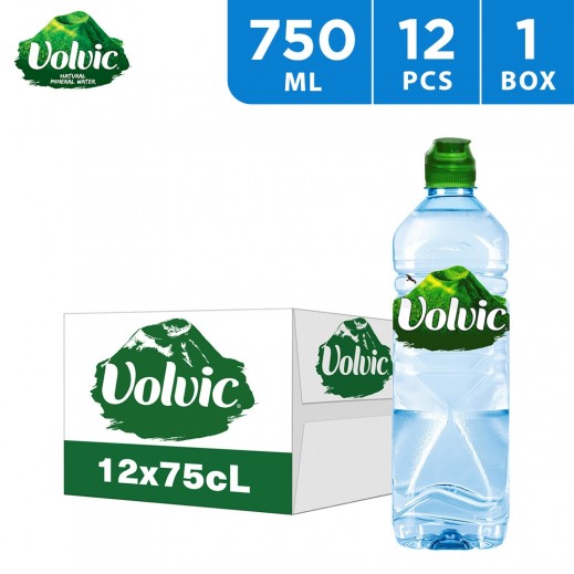 Volvic Sport Cap Mineral Water 12 x 750 ml - delivered by Taw9eel Fast
