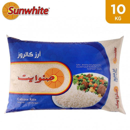 Sunwhite Calrose Rice 10 kg - delivered by Taw9eel Fast