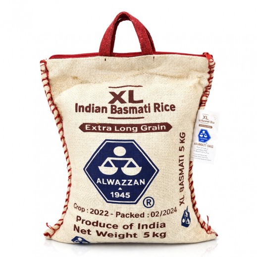 Al Wazzan XL indian Basmati Rice 5 kg - delivered by Taw9eel Fast