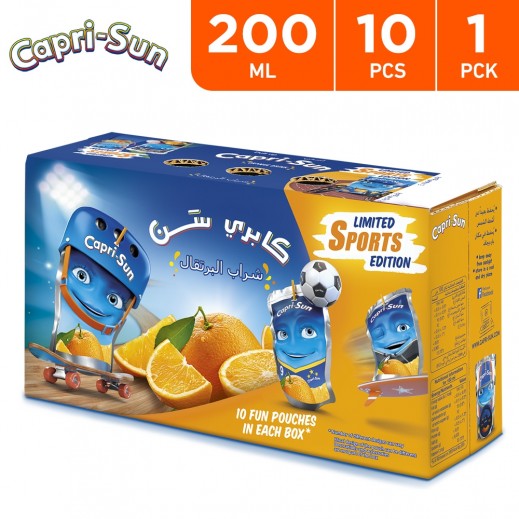 Capri Sun Limited Sport Edition Orange Juice Pouch 10 x 200 ml - delivered by Taw9eel Fast