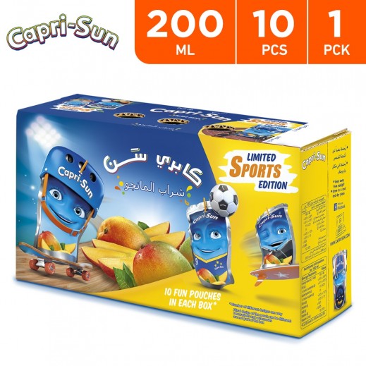 Capri Sun Limited Sport Edition Mango Juice Pouch 10 x 200 ml - delivered by Taw9eel Fast