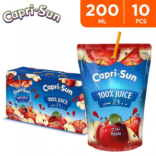 Capri Sun No Added Sugar 100% Apple Juice 10 x 200 ml - delivered by Taw9eel Fast
