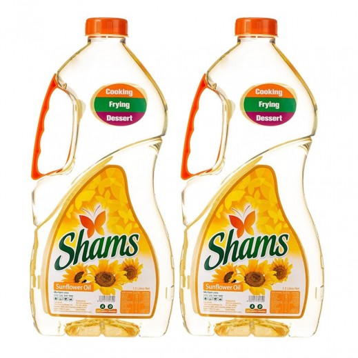 Shams Sunflower Cooking Oil 2 x 1.5L