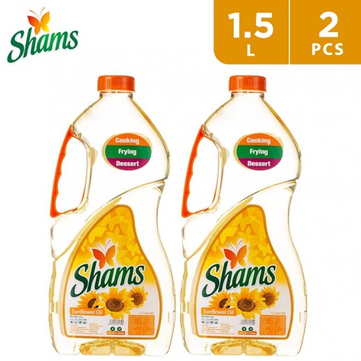 Shams Sunflower Cooking Oil 2 x 1.5 L