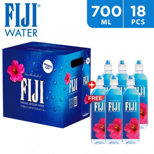 Fiji Natural Artesian Water Sports Cap 700 ml (12 + 6 Free)