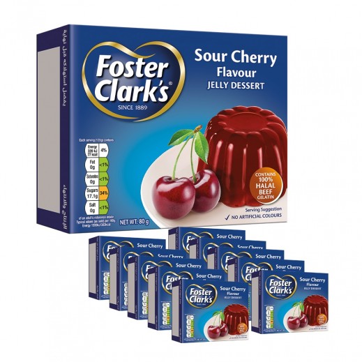 Foster Clark's Sour Cherry Jelly 10×80 g - delivered by Taw9eel Fast