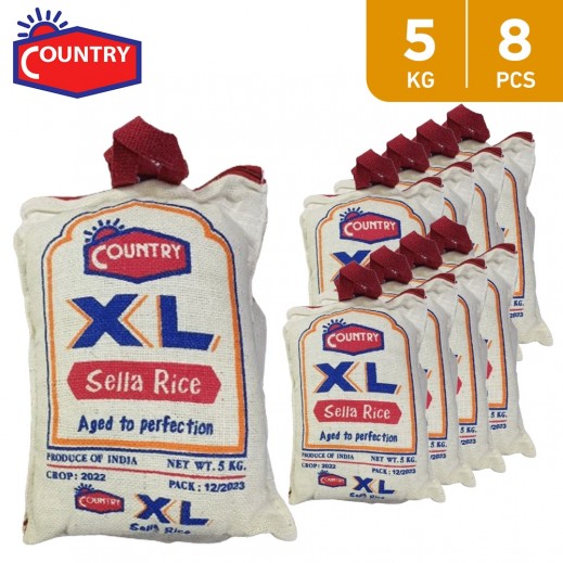 Buy Country Sella Basmati Rice XL 8 × 5 Kg | توصيل Taw9eel.com