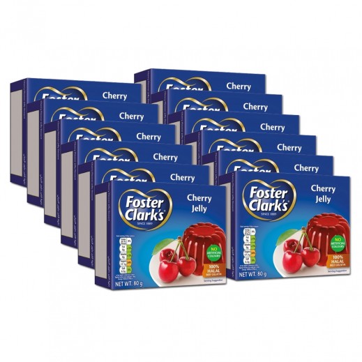 Foster Clark's Jelly Dessert Cherry 12 x 80 g - delivered by Taw9eel Fast