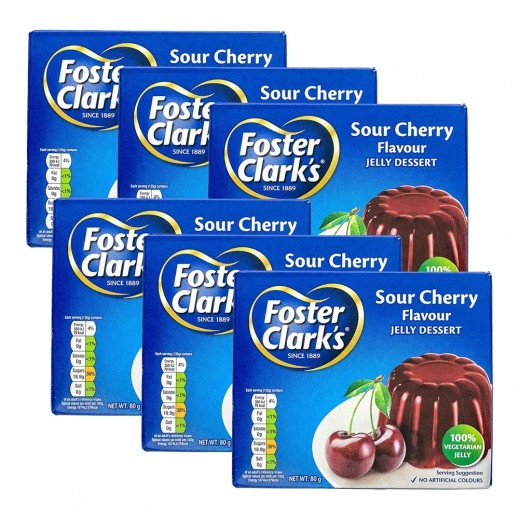 Foster Clark's Sour Cherry Jelly Dessert Mix 6 x 80 g