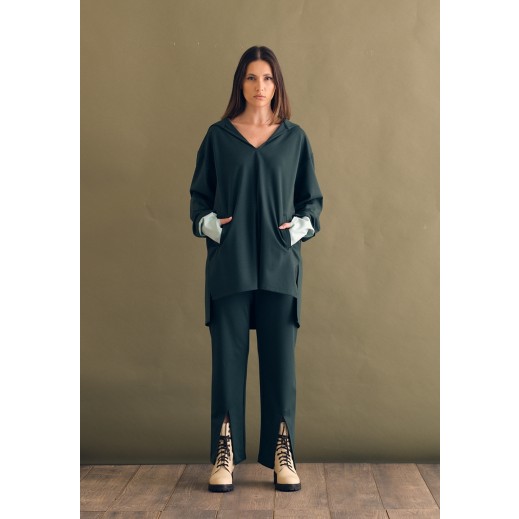 Olive Pants with front slits By CeCe  - delivered by Thouqi within 2 working days
