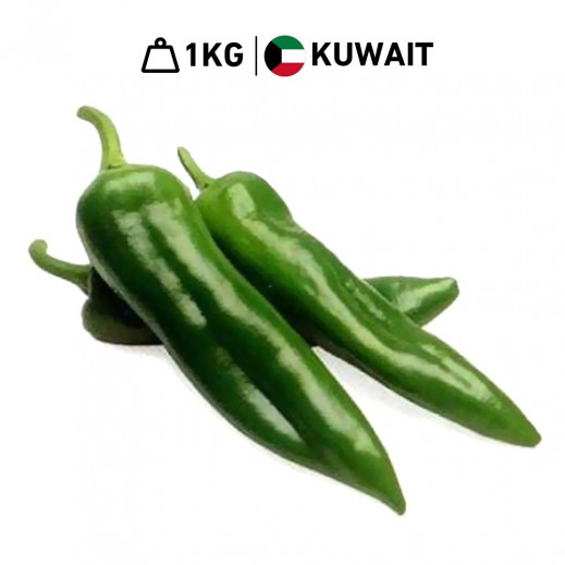 Fresh Kuwaiti Green Chili (1 kg Approx.)
