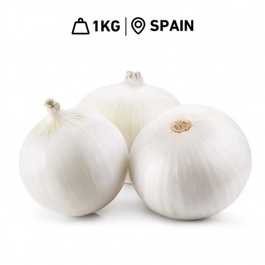 Fresh Spanish White Onions (1 kg Approx.) - delivered by Taw9eel Fast
