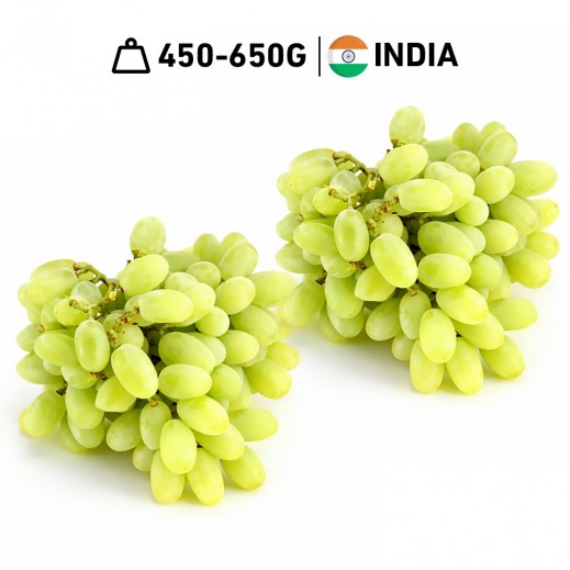 Fresh Indian White Grapes 400g - 650g Approx - 2 Pack 