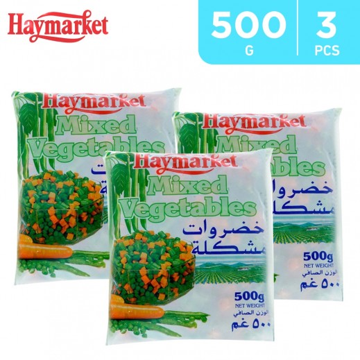 Haymarket Frozen Mixed Vegetables 3 x 500 g - delivered by Taw9eel Fast