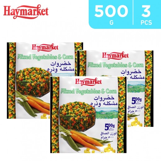 Buy Haymarket Mixed Vegetables & Corn 3 x 500 g توصيل