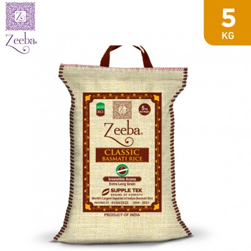 Zeeba Classic Basmati Rice Sack 5 Kg - delivered by Taw9eel Fast