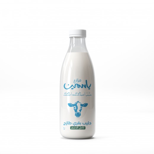 Yasmin Farms Milk Cow Full Fat Plastic Bottle 500 ml  - delivered by Taw9eel Fast
