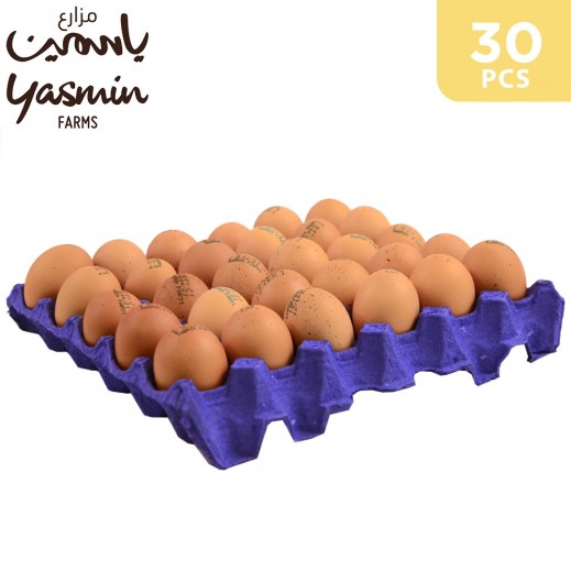 Yasmin Farms Free Range Brown Eggs Tray (30 pcs) - delivered by Taw9eel Fast
